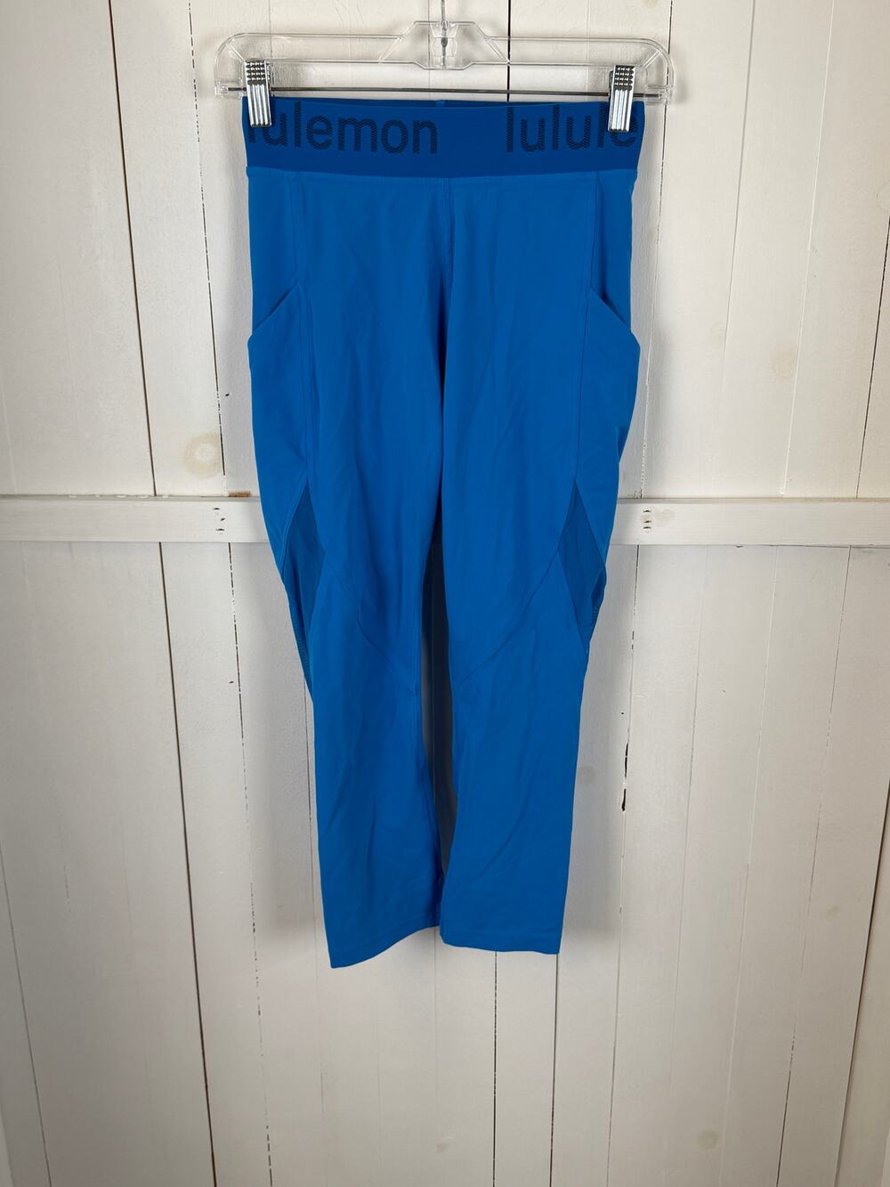 Lululemon Blue Ankle Leggings Size 6 Nylon Excellent